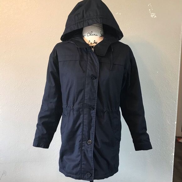 Massimo dutti EUC dark navy black coat jacket warm - Picture 3 of 12